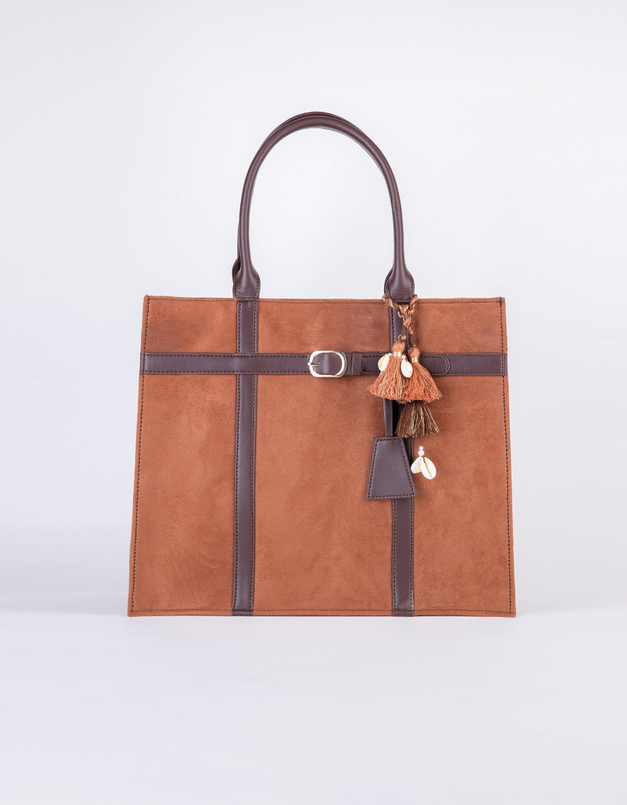 Stylish Brown Leather Handbag for Women by J. Junaid Jamshed - Perfect for Work, Travel & Everyday Use