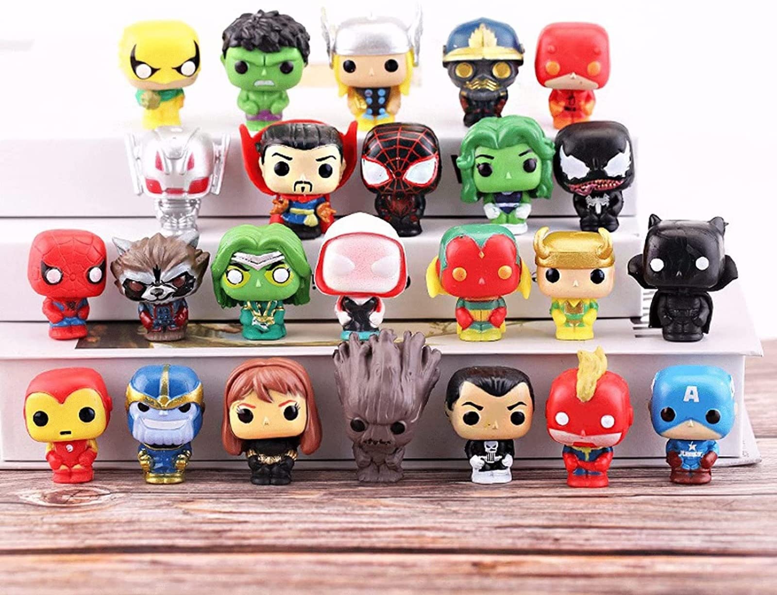 MTJKD Spidey and His Amazing Friends Action Figure Set - 24-Piece Superhero Toy Collection for Kids, Includes Spidey, Avengers & Titan Hero Figures - Perfect for Playtime, Gifts & Collectors