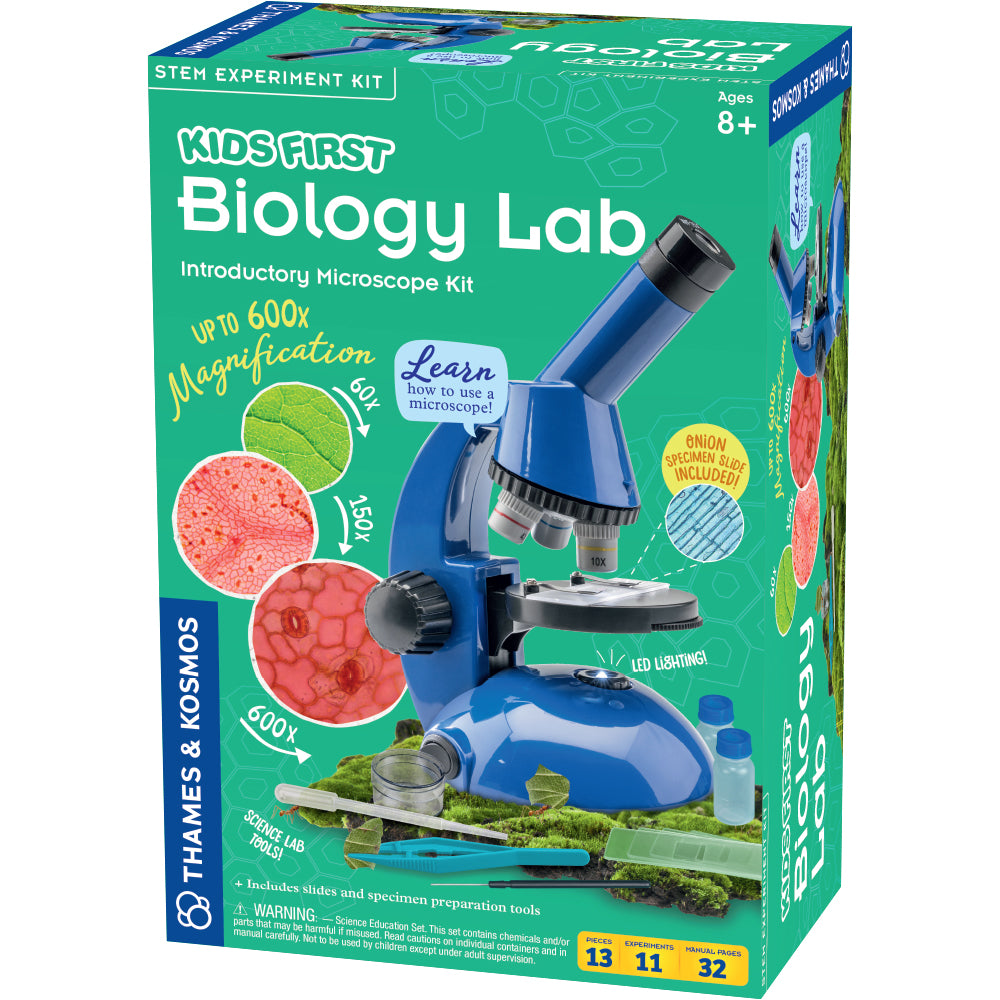 Kids First Biology Lab Kit v2 - STEM Science Experiment Set for Children Ages 8+ | Learn Microscope Basics & Cell Biology | Perfect for Homeschooling & Classroom Science Projects