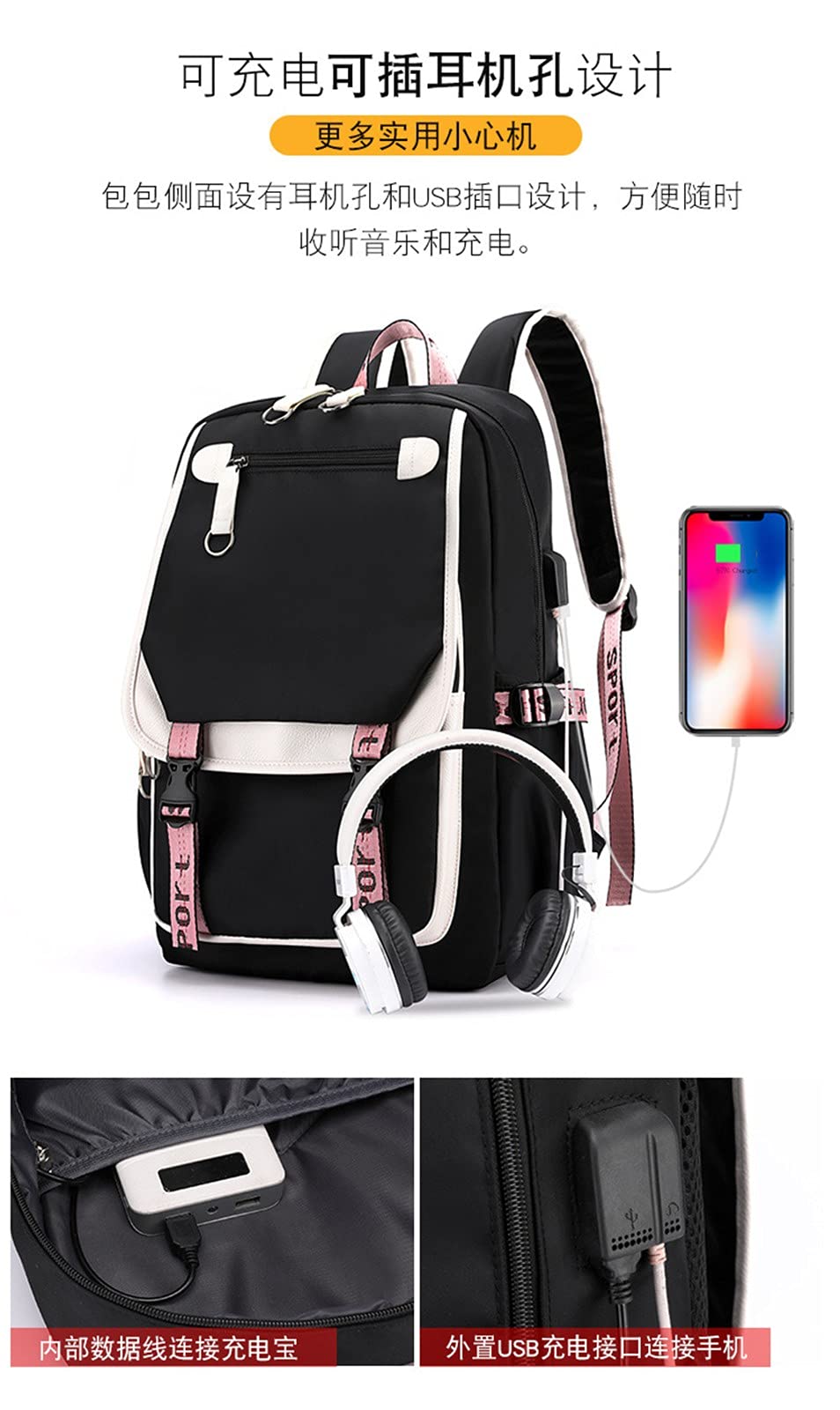 Isaikoy Anime Trigger Happy Havoc Backpack - Stylish Satchel Bookbag for School, Travel & Daily Use | Durable Shoulder Bag with Anime Design (Color77)