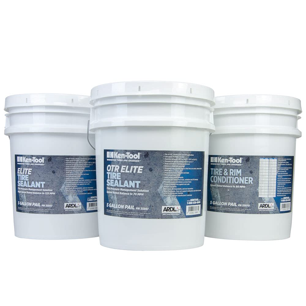 Ken-Tool Tire and Rim Conditioner 5 Gallon - Premium Tire Shine & Protectant for Cars, Trucks & Motorcycles - Perfect for Auto Detailing & Tire Maintenance