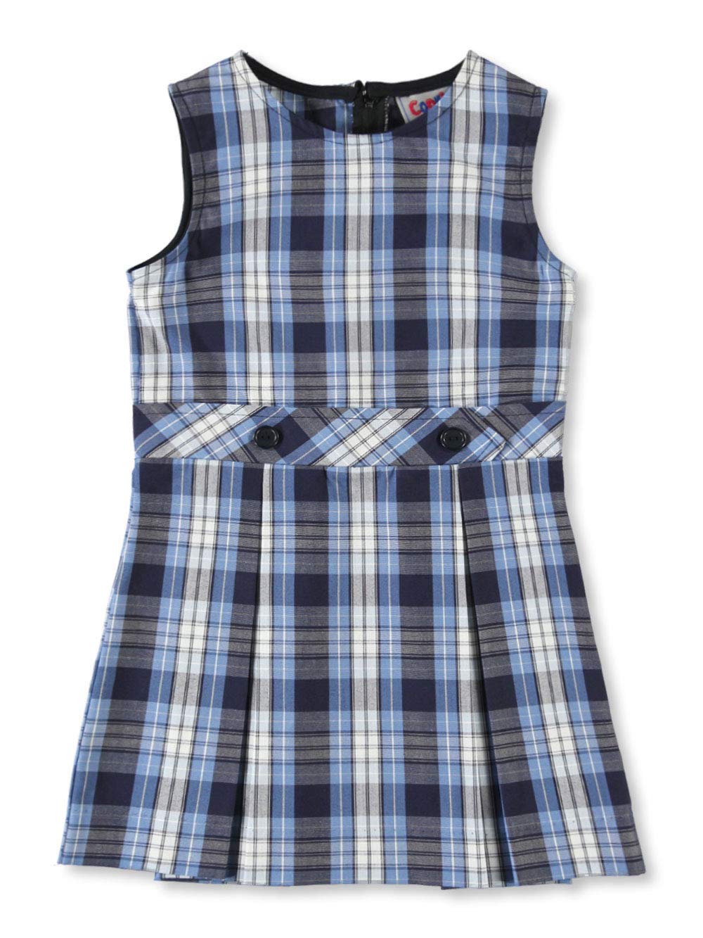 Cookie's Little Girls' Bib Front Jumper with Kick Pleats - Cute Toddler Dress for Girls 2-6X | Playdate & Church Outfit | Floral Print Cotton Pinafore for Special Occasions