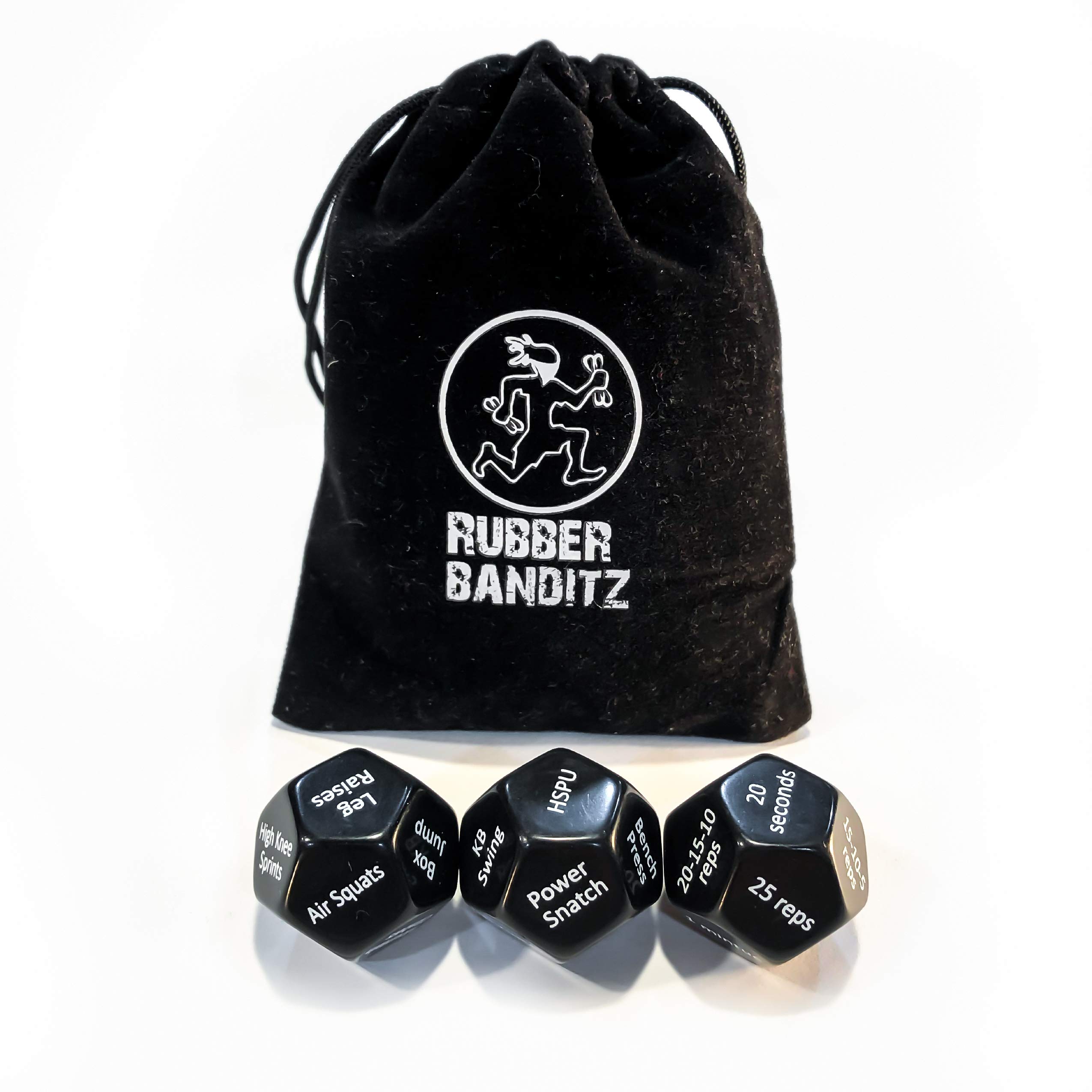 Rubberbanditz Fitness Dice - 12-Sided Full Body Workout Dice for CrossFit, Home & Gym | Fun Exercise Equipment for Strength Training, HIIT & Group Workouts | Perfect for Fitness Challenges & Family Game Nights