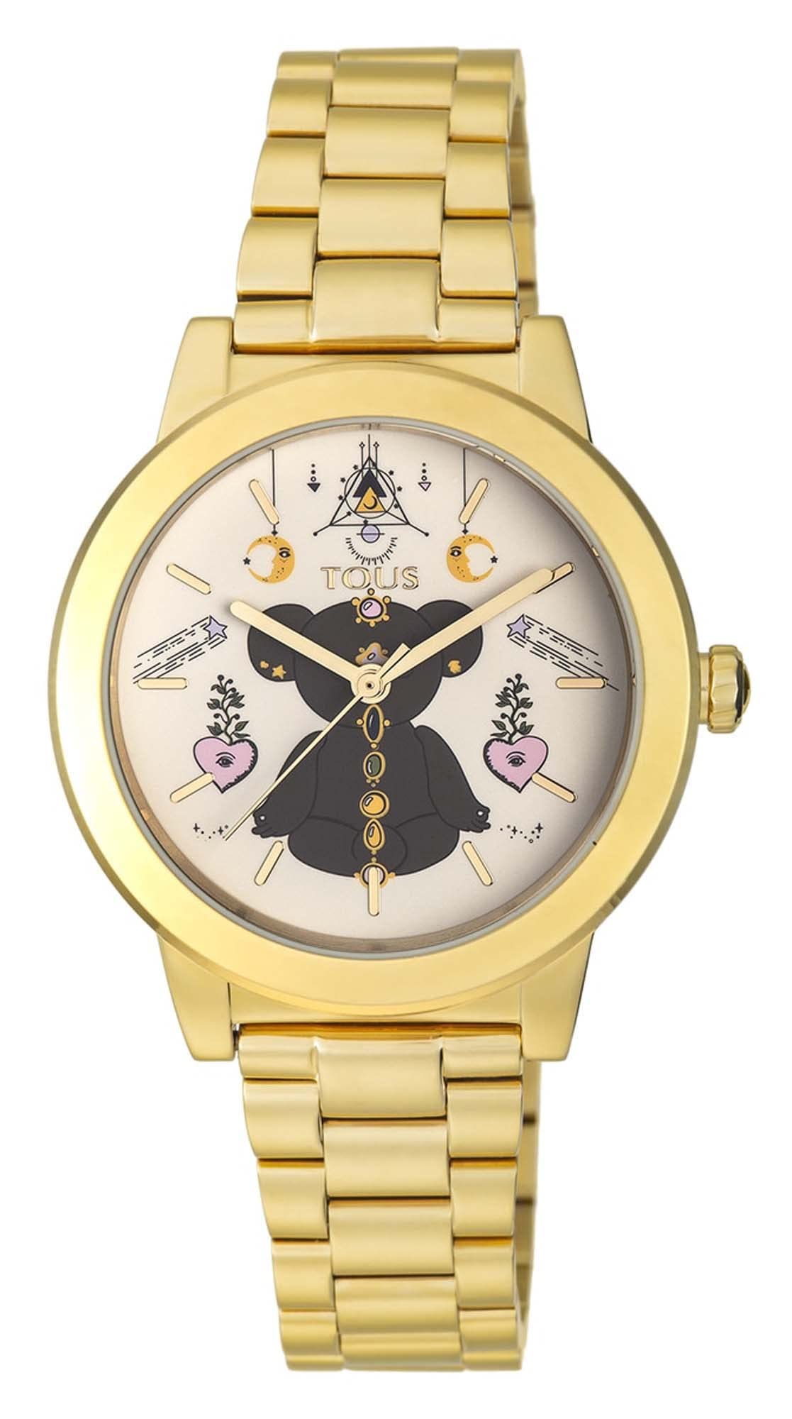 Tous Women's Analog Quartz Watch - Elegant Stainless Steel Bracelet, Water Resistant, Fashion Timepiece for Everyday Wear & Special Occasions | Model 100350705