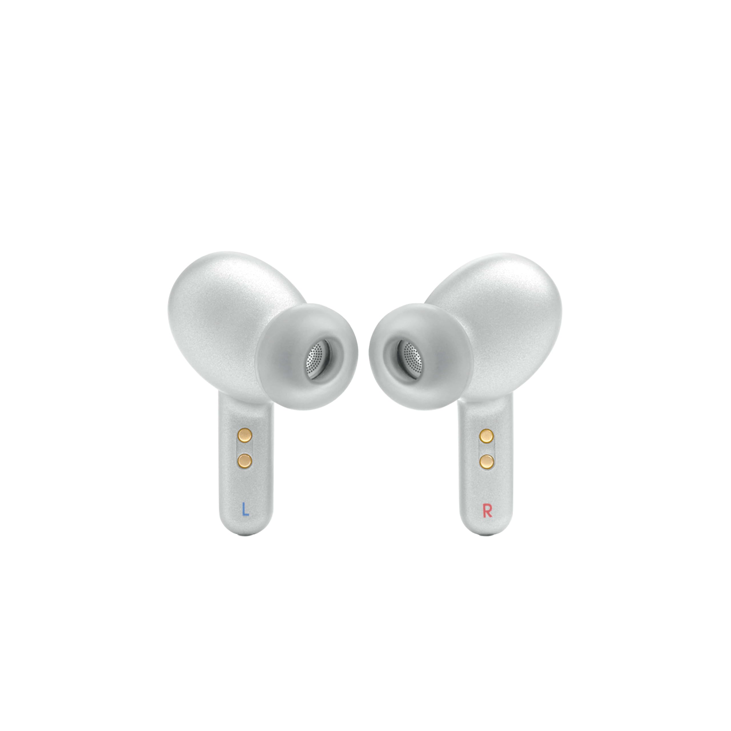JBL Live Pro 2 TWS Wireless Bluetooth Earbuds with Active Noise Cancelling, IPX4 Water Resistant, 40H Battery Life - Silver | Perfect for Gym, Commuting & Travel