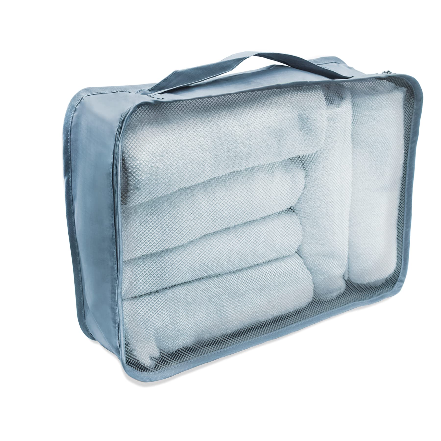 Rolling Nomad Multi-Purpose Packing Cubes - Lightweight & Expandable Mesh Travel Organizers with Compression Bags | Perfect for Suitcase Organization, Business Trips & Vacation Packing Essentials