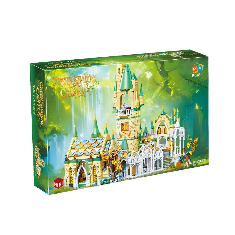 1515pcs ZHEGAO 643000 Green Shadow Castle Building Blocks - Micro Bricks for Creative Castle Models - Perfect for DIY Projects, Gifts & Collectors
