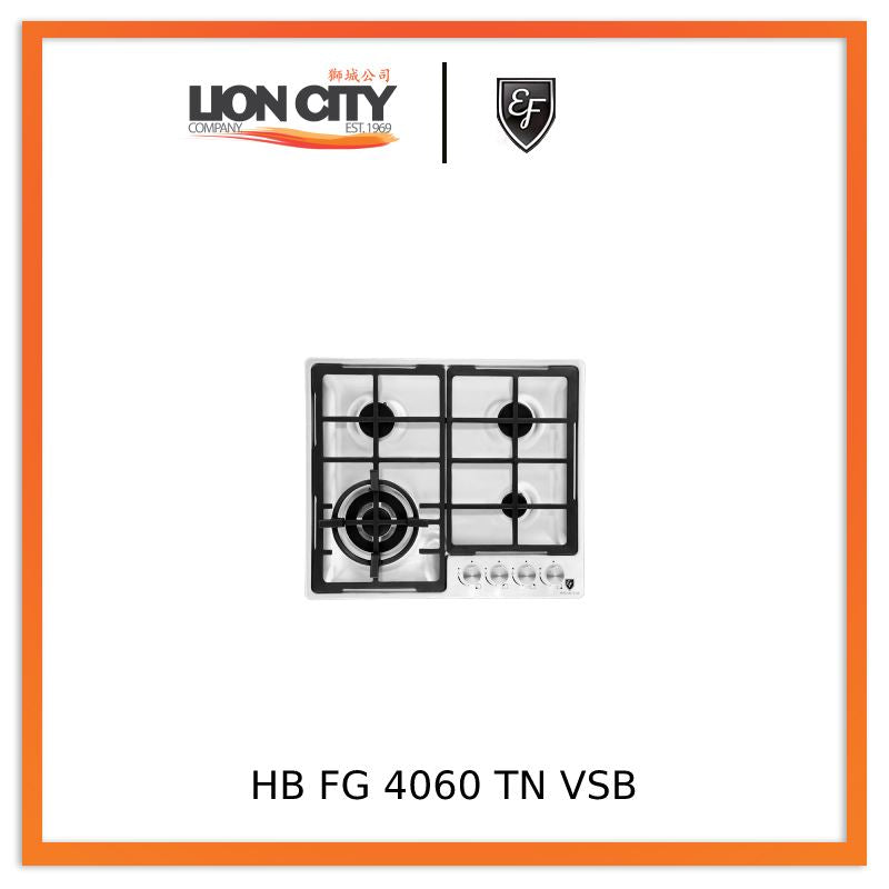 EF HB FG 4060 TN VSB Built-in Induction Hob - 60cm Black Glass Cooktop with Touch Controls, Perfect for Modern Kitchens & Home Cooking