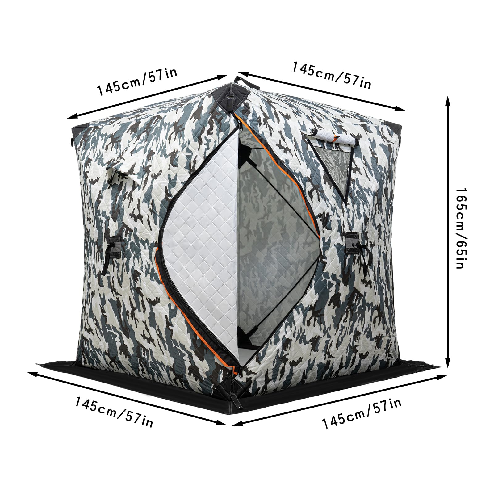 Portable Ice Fishing Tent - Insulated Thermal Ice Fishing Shelter with Camo Design for Winter Fishing | Warm & Durable Shiftpod Tent for Ice Fishing & Outdoor Adventures