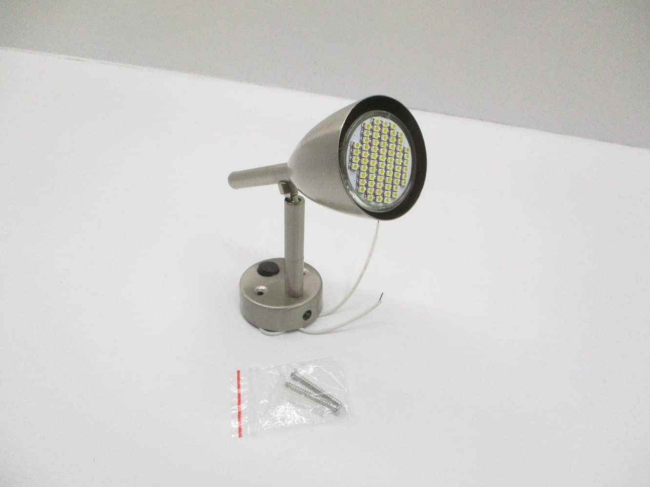 LED Reading Light for RV Camper - Adjustable Wall Mounted Accent Light in Nickel Finish - Perfect for Bedside, Closet, or Trailer Interior Lighting