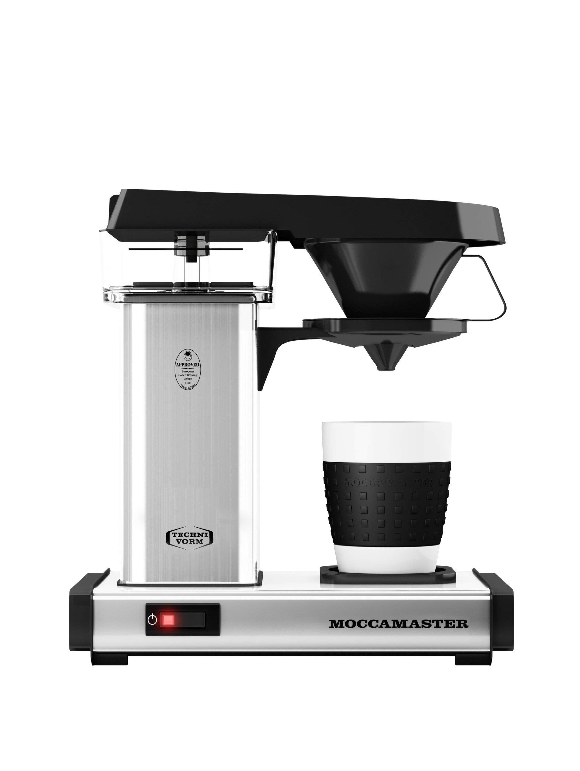 Technivorm Moccamaster 69212 Cup One Coffee Maker - 10oz Single Serve Brewer in Polished Silver - Perfect for Home, Office & Small Spaces