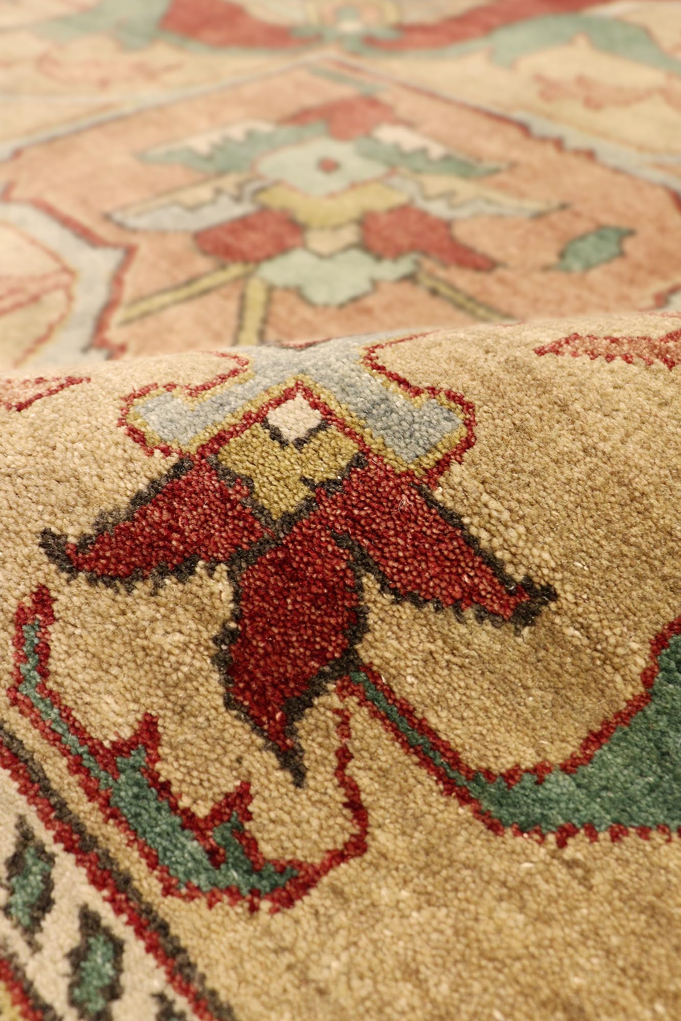Hand-Knotted Wool Serape Area Rug by Pasargad Carpets - Authentic Mexican Style for Living Room, Bedroom & Boho Decor