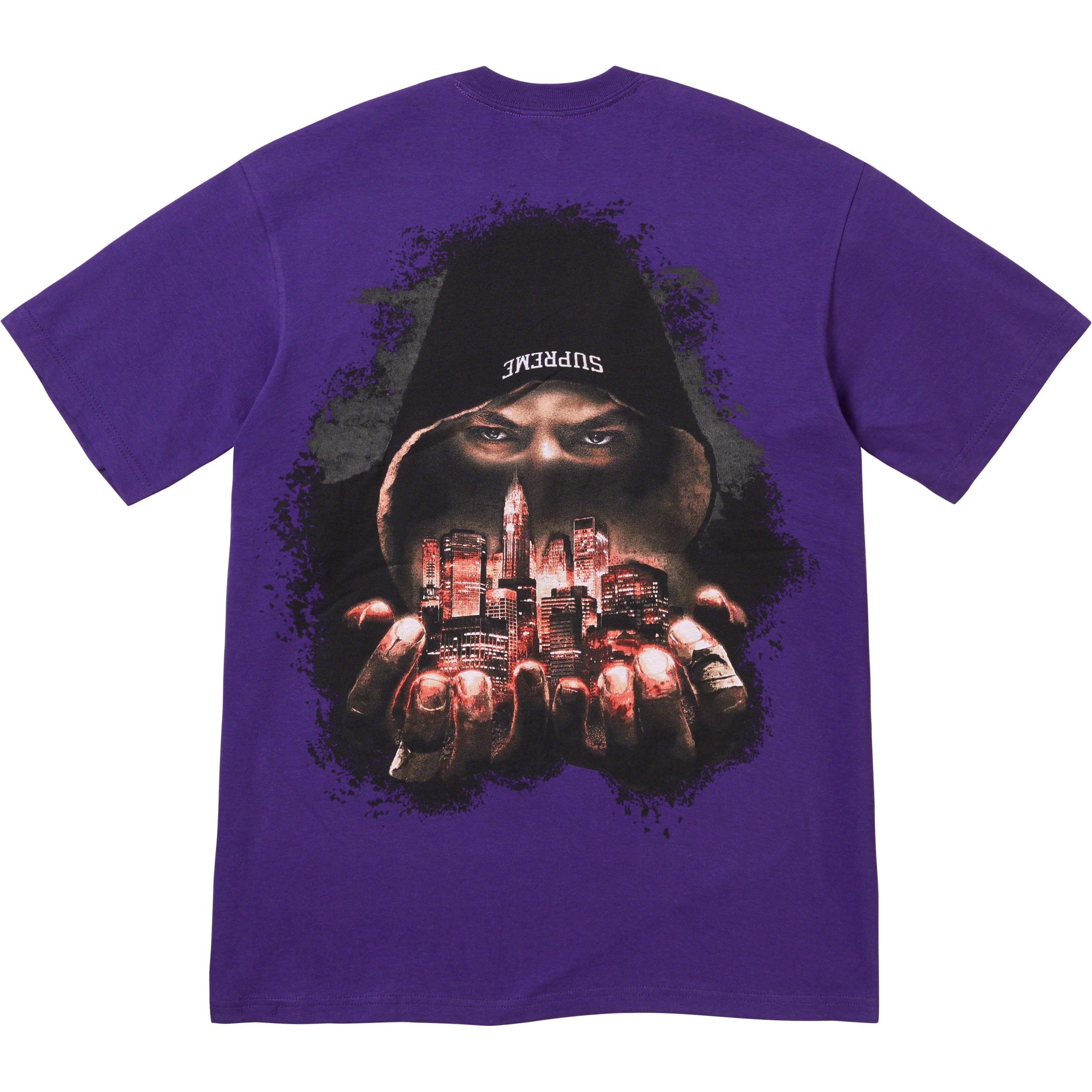 Supreme Fighter T-Shirt - Purple Cotton Graphic Tee for Men | Streetwear Fashion & Casual Wear