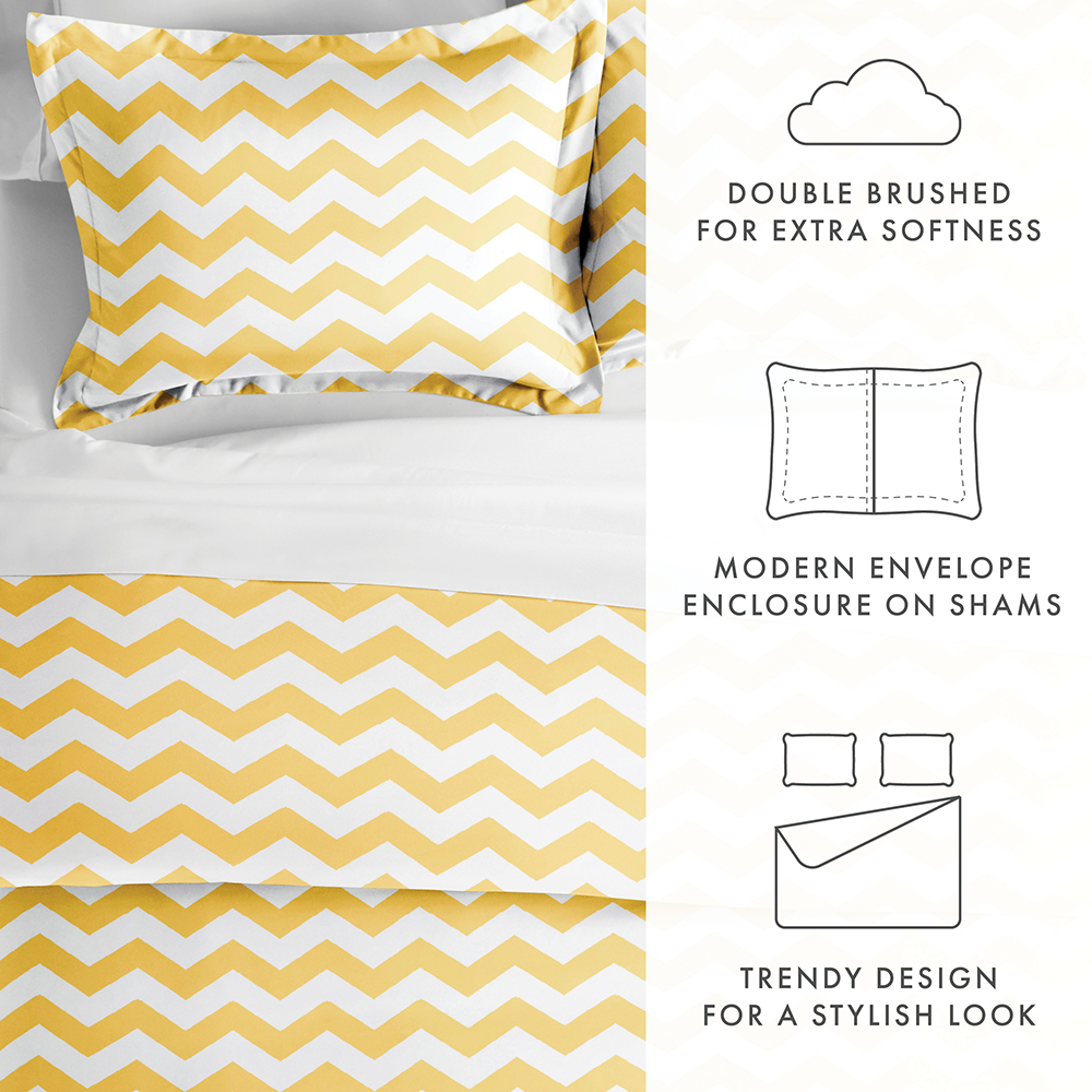 Arrow Pattern 3 Piece Duvet Cover Set - King Size Bedding with Pillow Shams - Soft Microfiber for Cozy Bedroom Decor (Perfect for Master Bedroom, Guest Room & Dorm)