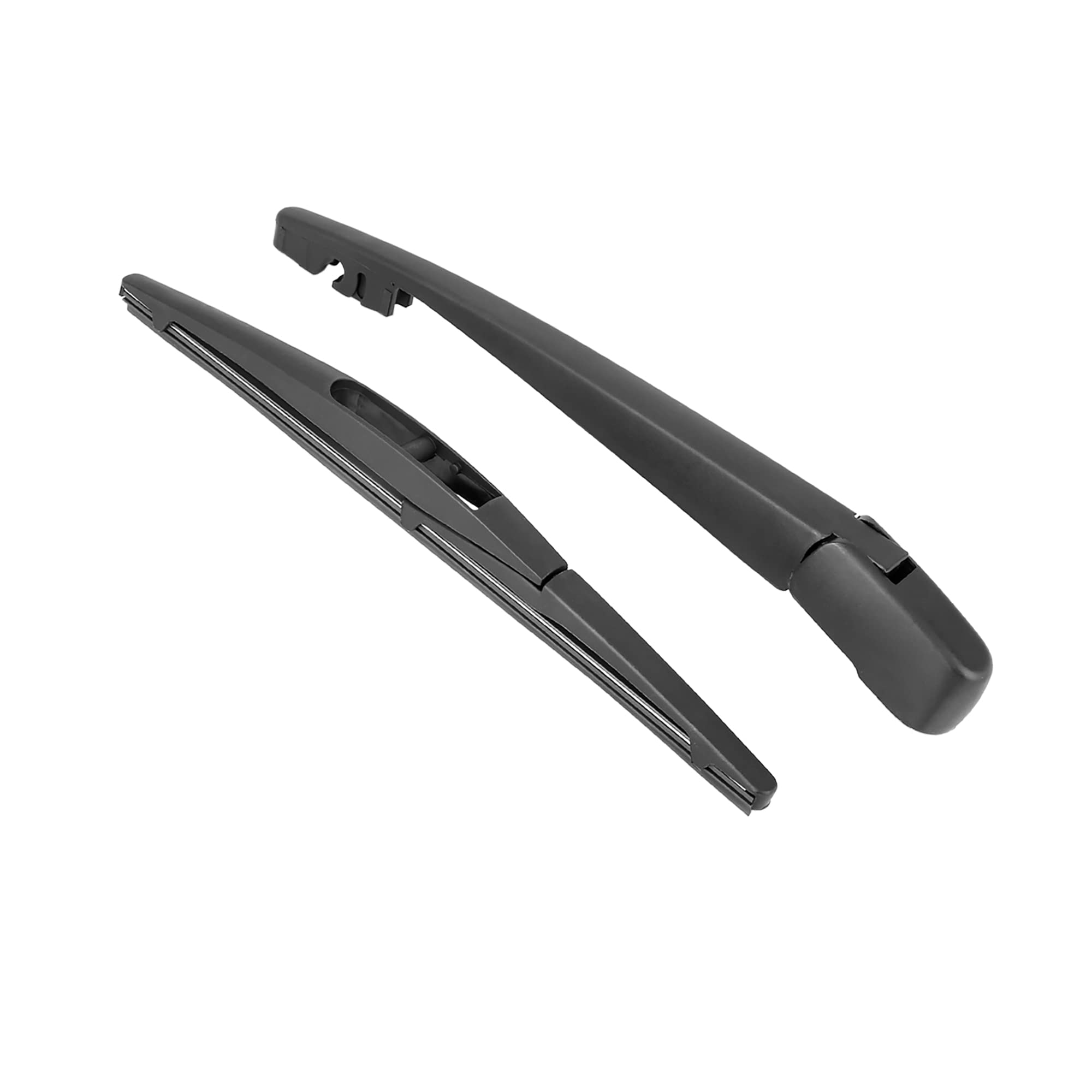 ACROPIX Rear Windshield Wiper Blade & Arm Replacement for Mitsubishi Outlander Sport - 1 Set Black - Perfect for Rainy Weather & Winter Driving Conditions