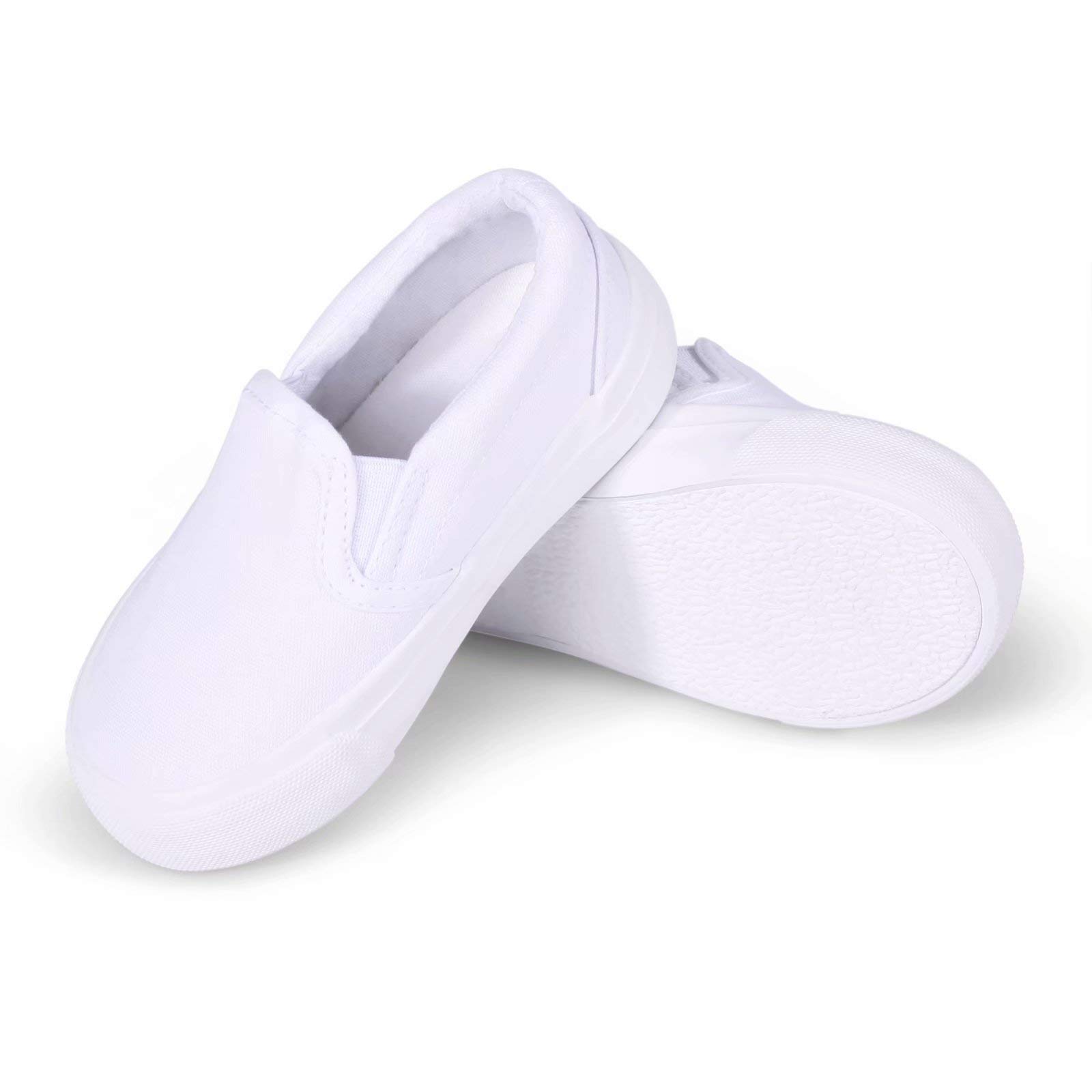**Toddler Kids Canvas Sneakers - Slip-On Lightweight Comfortable Casual Running Tennis Shoes for Boys & Girls (Toddler/Little Kids/Big Kids) - Perfect for Playground, School & Daily Wear**