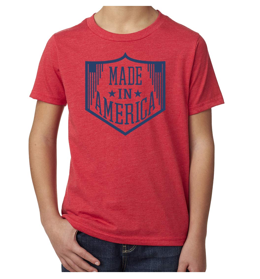 American-Made Kids Patriotic Graphic T-Shirts - Comfortable Cotton Tees for Boys & Girls - Perfect for 4th of July, Memorial Day & School Events