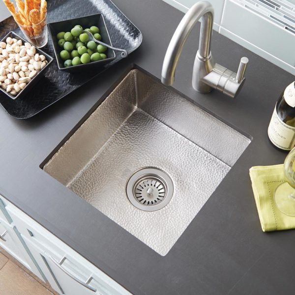 Native Trails Cantina Hammered Copper Bar & Kitchen Prep Sink - Durable Handcrafted Copper Sink for Bar, Kitchen & Outdoor Entertaining
