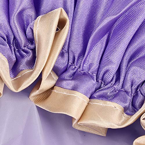 A K Homes - Waterproof Shower Cap for Women & Men, Durable Reusable Shower Hat for Salon, Spa, Home Use - Professional Stylist Accessories (Purple) - Perfect for Hair Care, Bathing & Travel