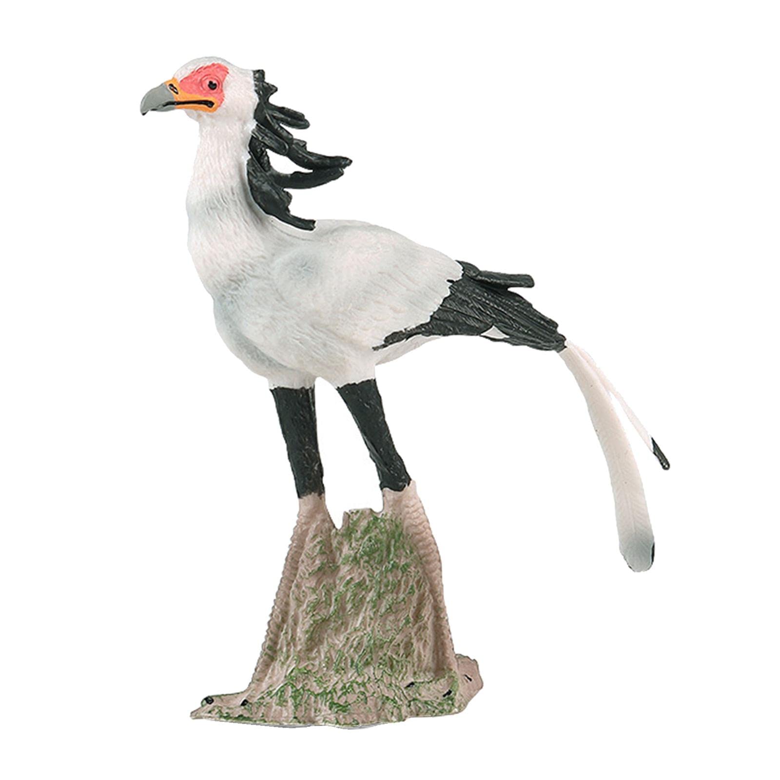 Realistic Secretary Bird Figurine - Handcrafted Indoor & Outdoor Decoration for Home, Garden, Party | Perfect for Animal Lovers, Bird Collectors, and Unique Gift Ideas