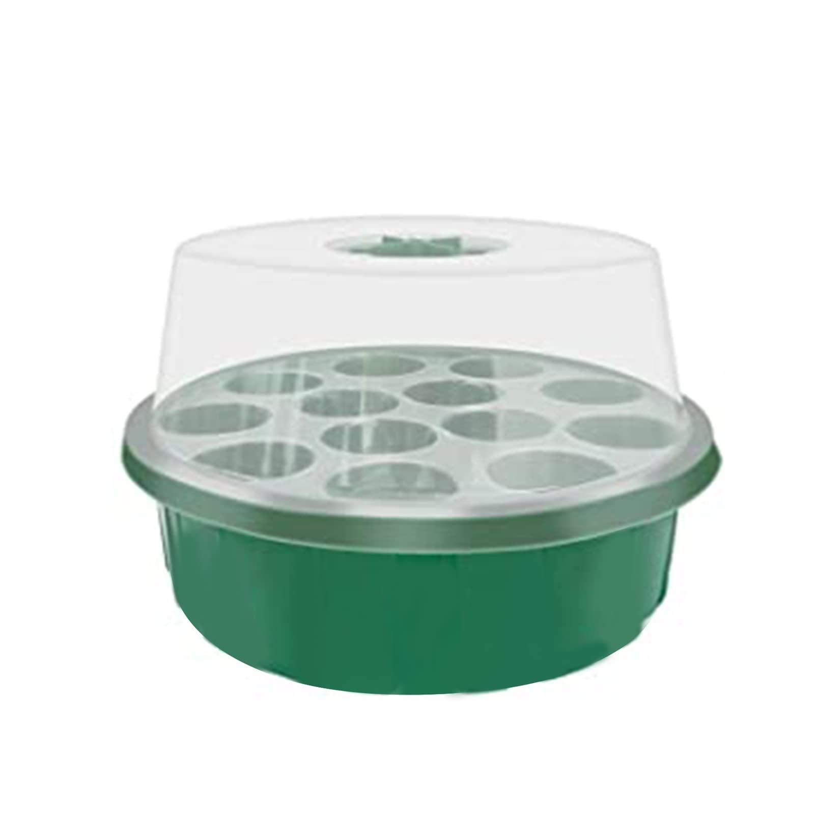 ZHUYI 13-Cell Seed Starter Tray with Ventilated Dome - Mini Greenhouse Kit for Indoor/Outdoor Gardening, Planting Seedlings, Herbs, Flowers - Perfect for Home Garden, Balcony & Backyard (Color: As Shown)