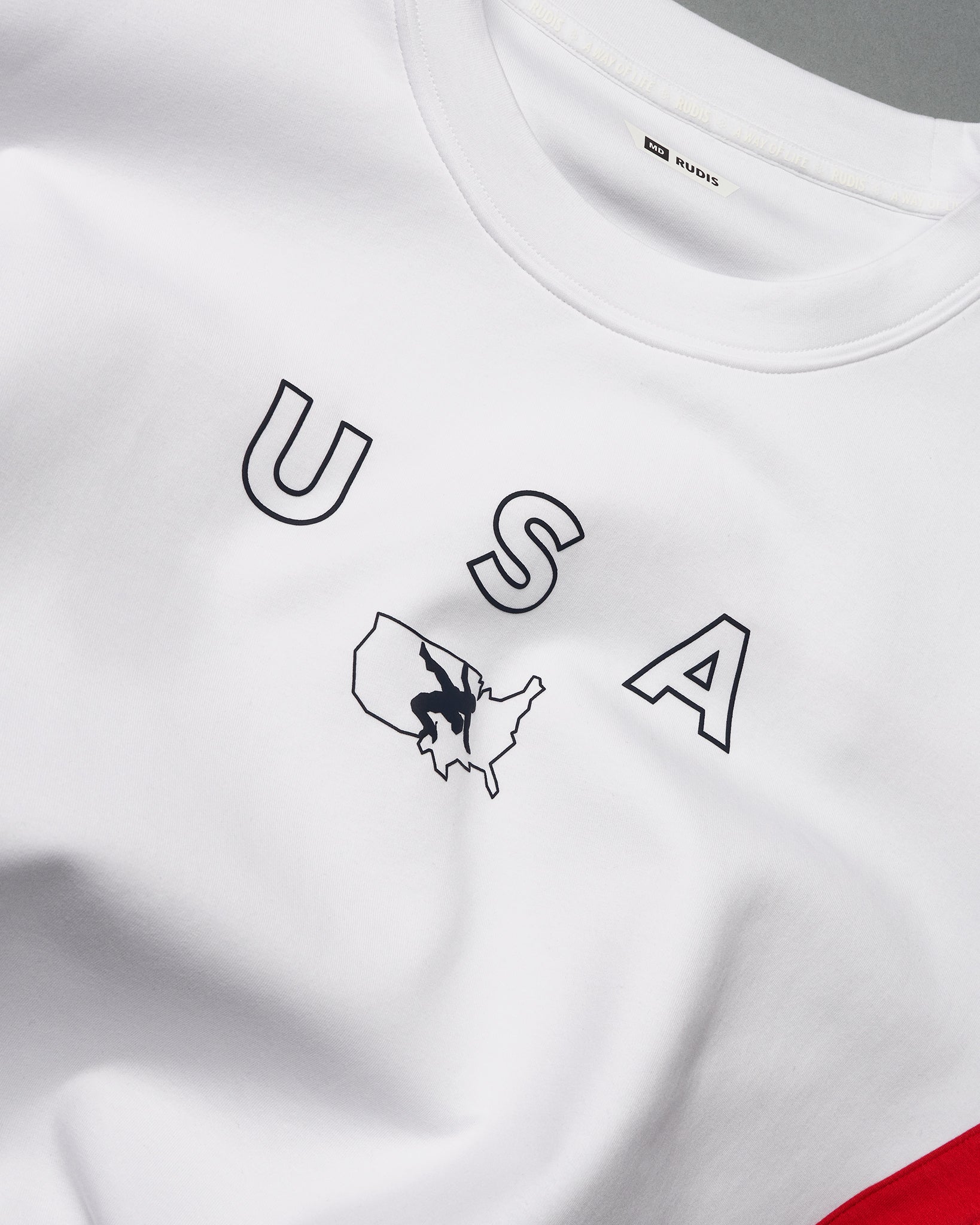 USA Wrestling Colorblock Crewneck Sweatshirt - Men's & Women's Athletic Pullover for Training, Gym & Casual Wear