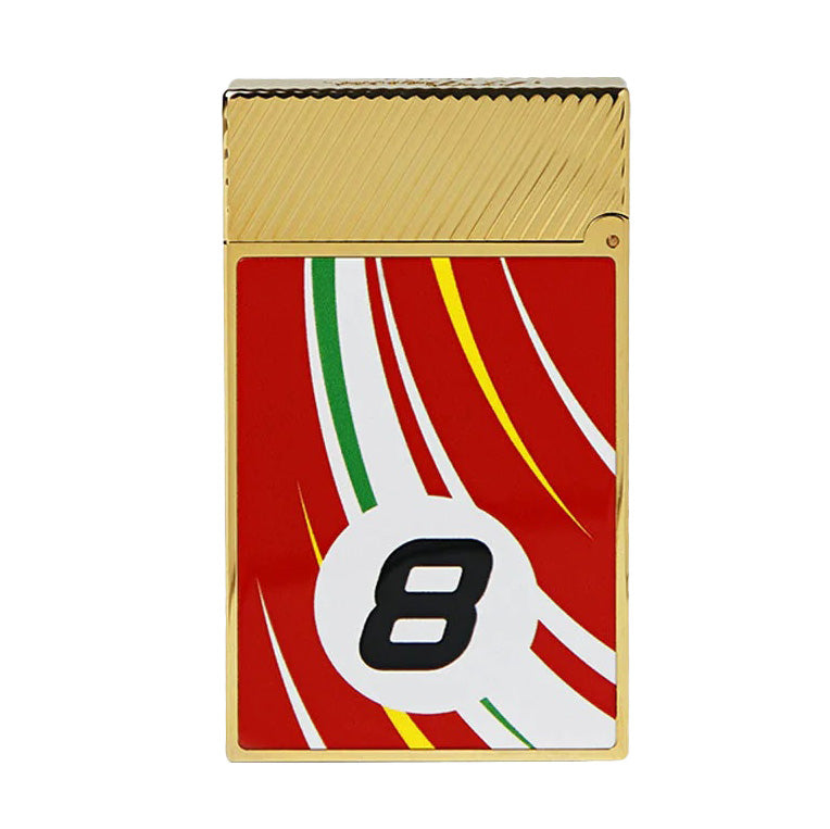S.T. Dupont Ligne 2 Le Mans Red & Orange Flint Lighter - Premium Luxury Gas Lighter for Cigars, Cigarettes & Collectors - Perfect for Gifting, Travel & Special Occasions