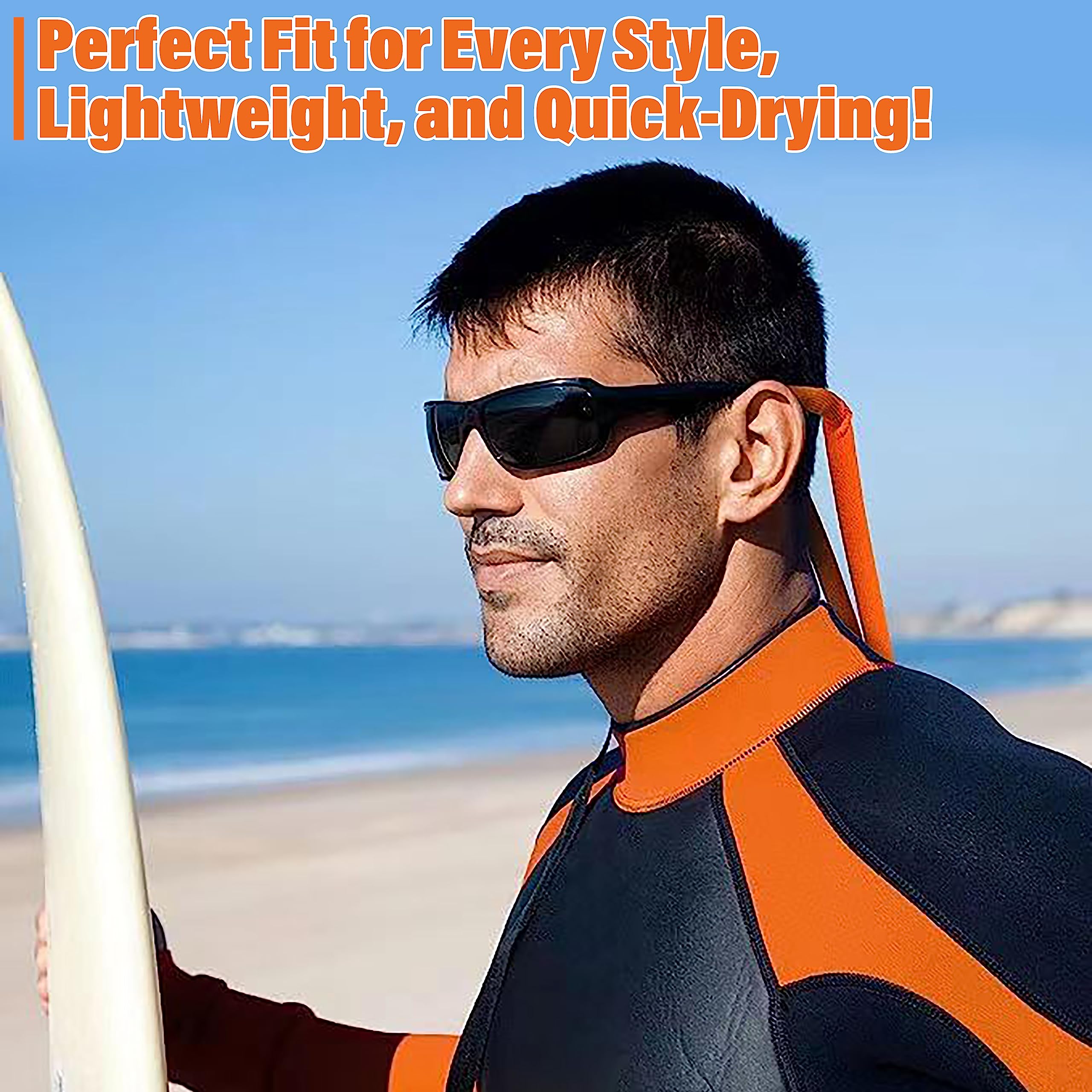 Neoprene Floating Sunglass Strap for Large Sunglasses | Waterproof Eyewear Retainer for Swimming, Boating & Fishing | Prevents Lost Glasses in Water