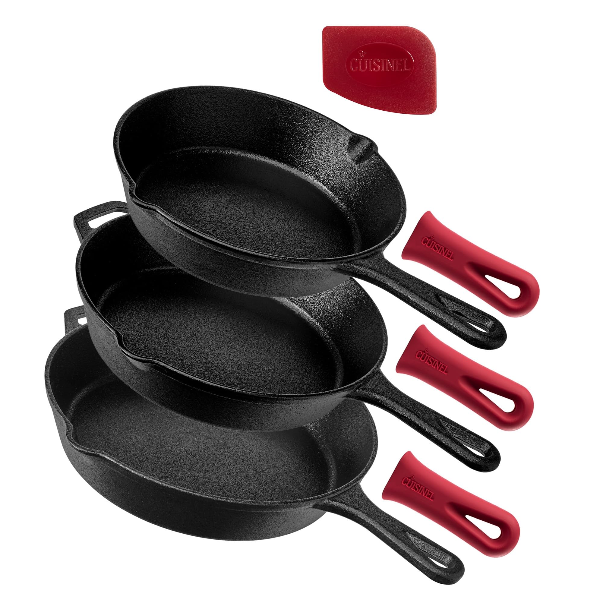 Cuisinel Cast Iron Skillet Set - 12