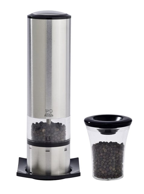 Peugeot Elis Sense Electric Salt and Pepper Mill Set - Adjustable Coarseness, Rechargeable Battery - Perfect for Kitchen, Dining Table & Gourmet Cooking