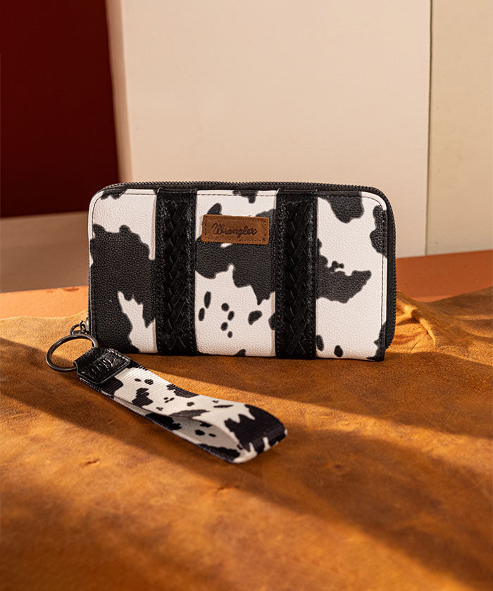 Wrangler Cow Print Concealed Carry Crossbody Bag Set for Women - Fashionable & Functional Concealed Carry Purse for Everyday Use, Travel, and Outdoor Activities