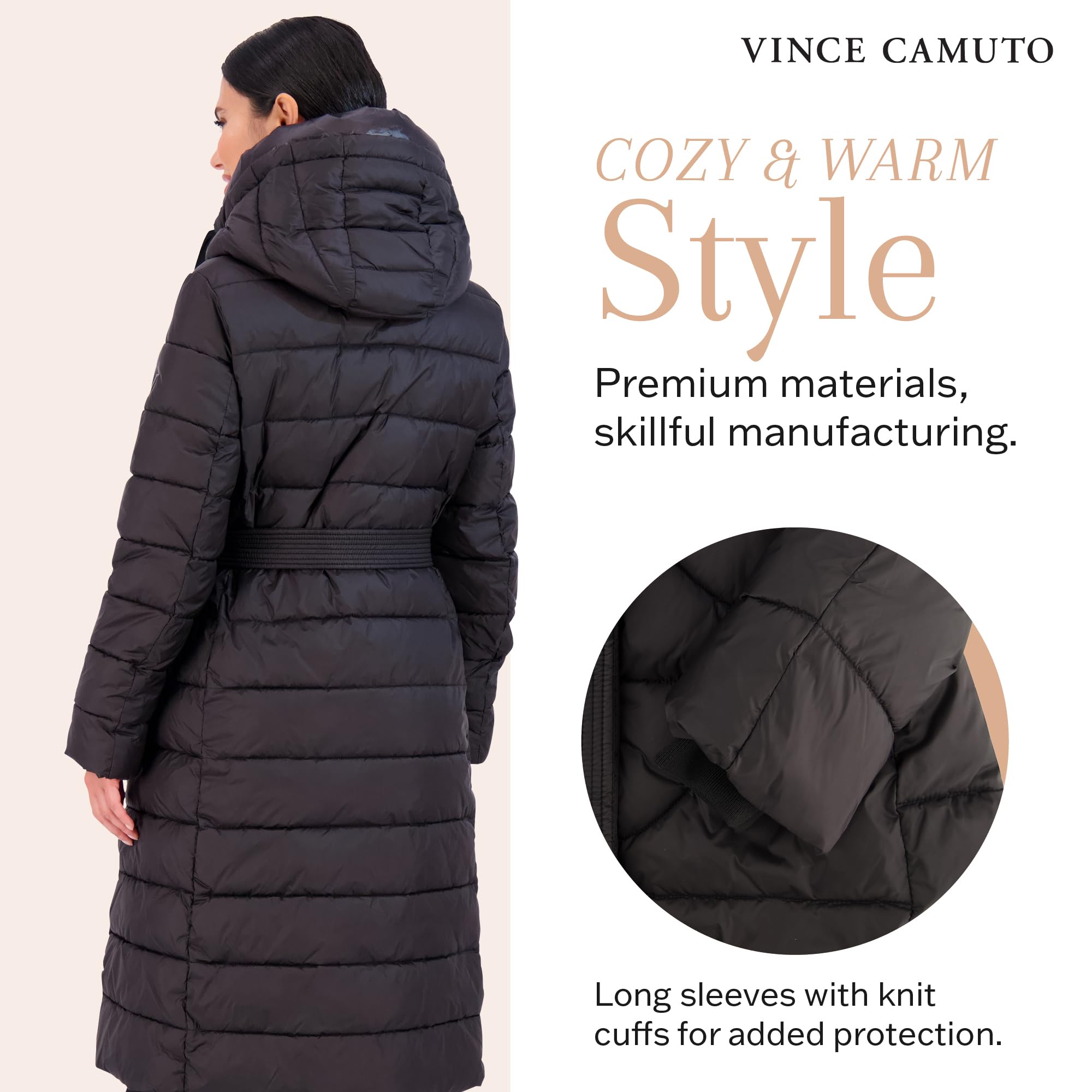 Women's Long Puffer Coat with Hood - Winter Warm Thick Down Jacket for Cold Weather - Perfect for Outdoor Activities, Snowboarding & Daily Wear