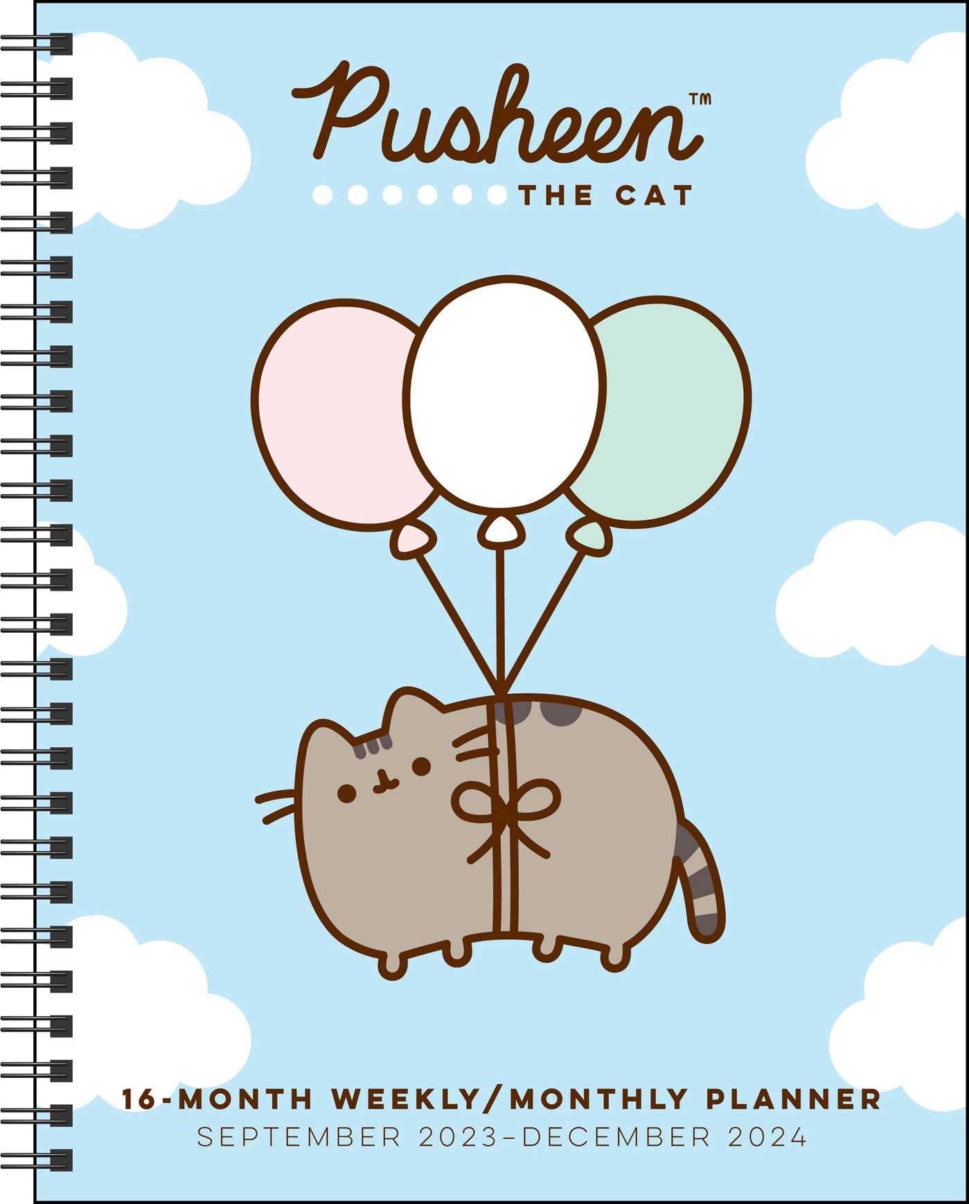 Pusheen 16-Month 2023-2024 Weekly & Monthly Planner Calendar - Cute Cat Organizer for School, Office & Home Use