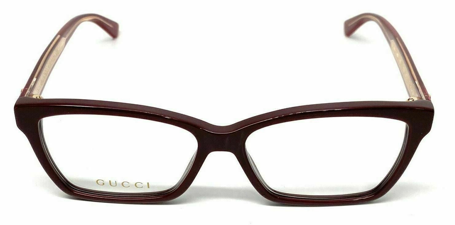 Gucci GG 0312O 003 Burgundy Acetate Eyeglasses for Women - Luxury Designer Optical Frames for Everyday Wear & Fashion Statement