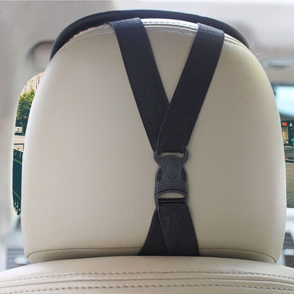 Rodeten 2-Pack Universal Car Seat Headrest Covers - Breathable, Stretchable & Elastic Fit for All Vehicles (Cars, Trucks, SUVs) - Premium Interior Auto Accessories for Comfort & Protection While Driving