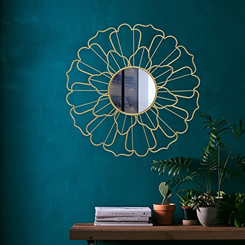 Artisasset Decorative Iron Wall Mirror - Vintage Style Hanging Mirror for Living Room, Bedroom, Entryway & Bathroom Decor
