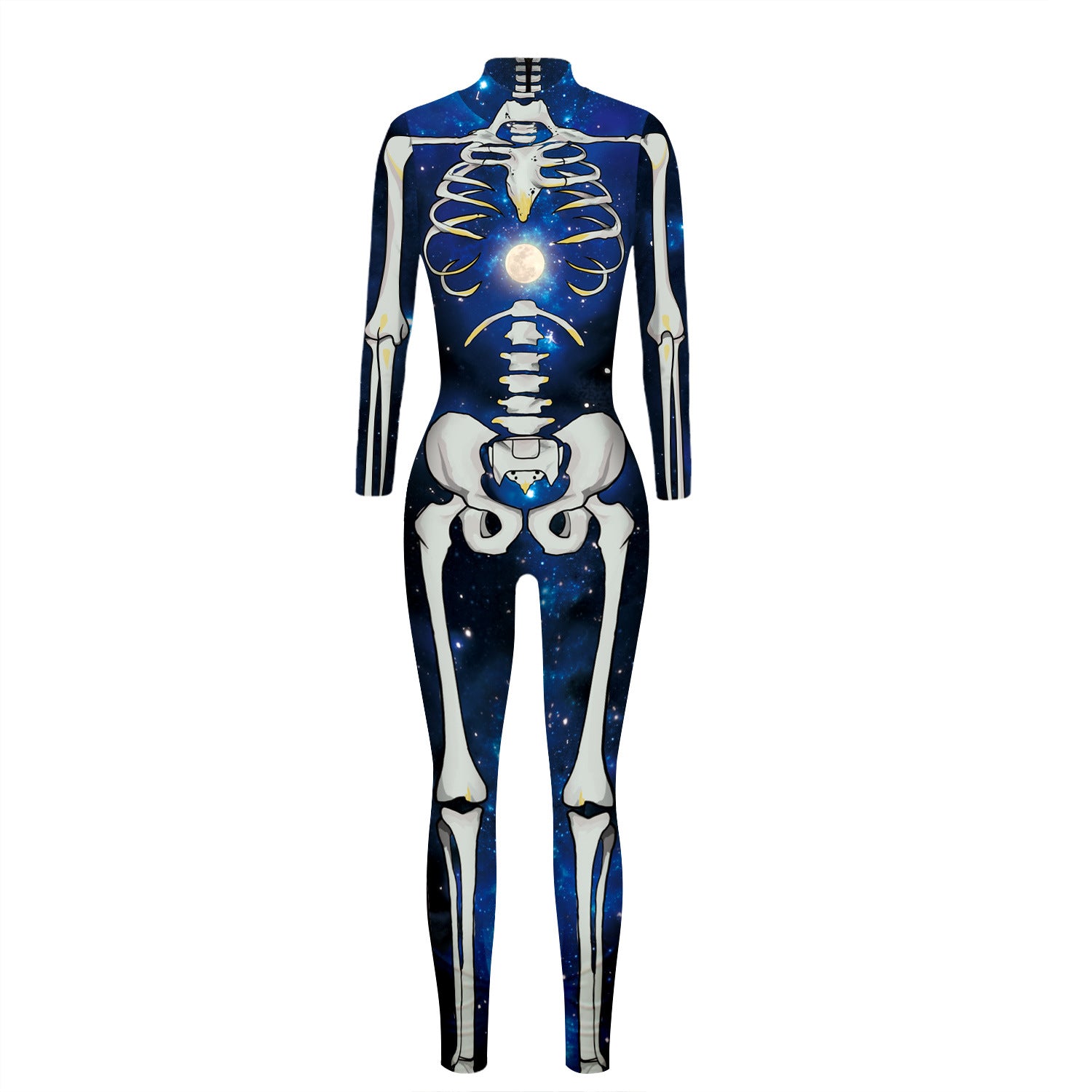 Spooky Halloween Skull Jumpsuit for Adults - Scary Costume for Halloween Parties & Cosplay Events