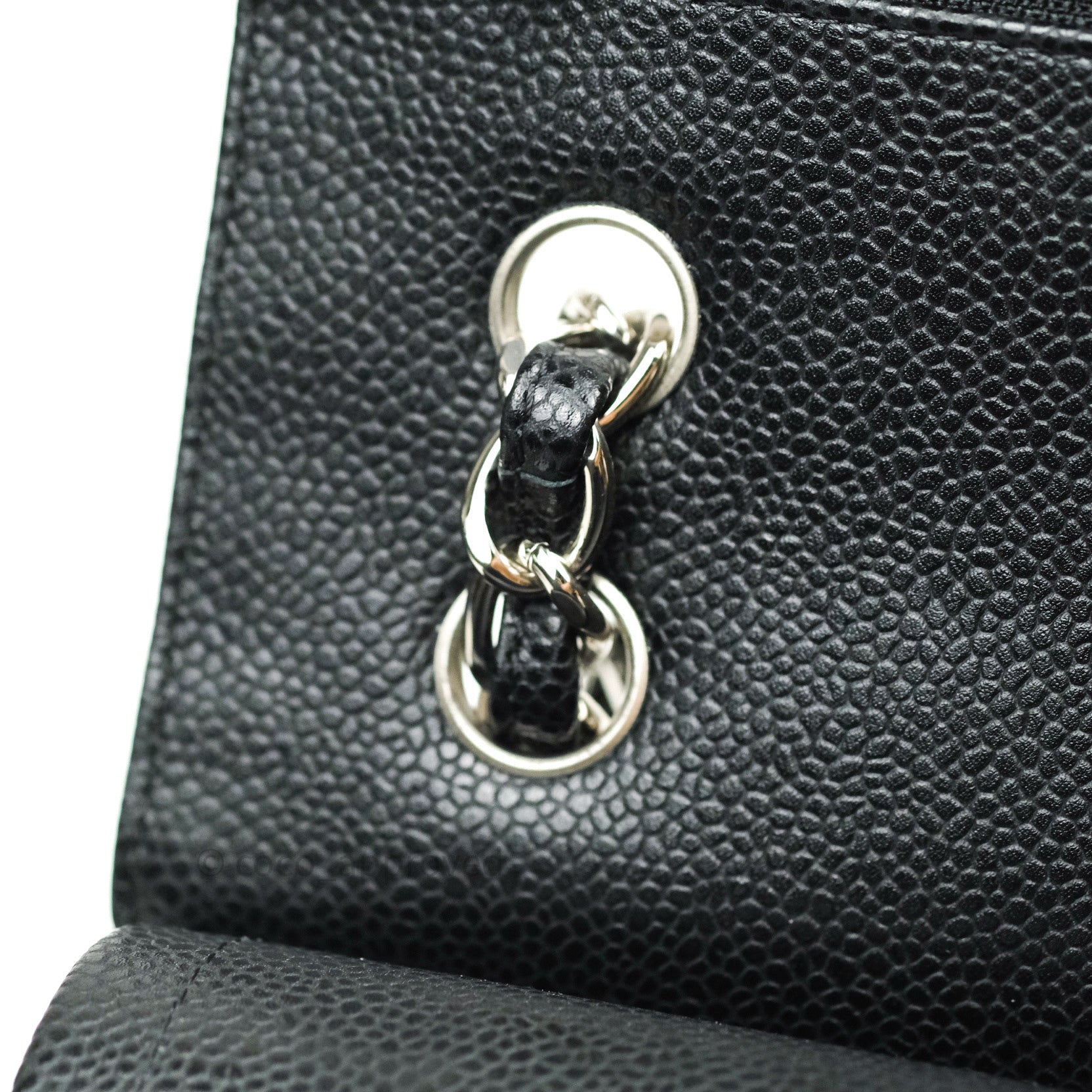Chanel Classic Jumbo Double Flap Bag in Black Caviar Leather with Silver Hardware | Luxury Designer Handbag for Women | Perfect for Evening Events, Work & Special Occasions
