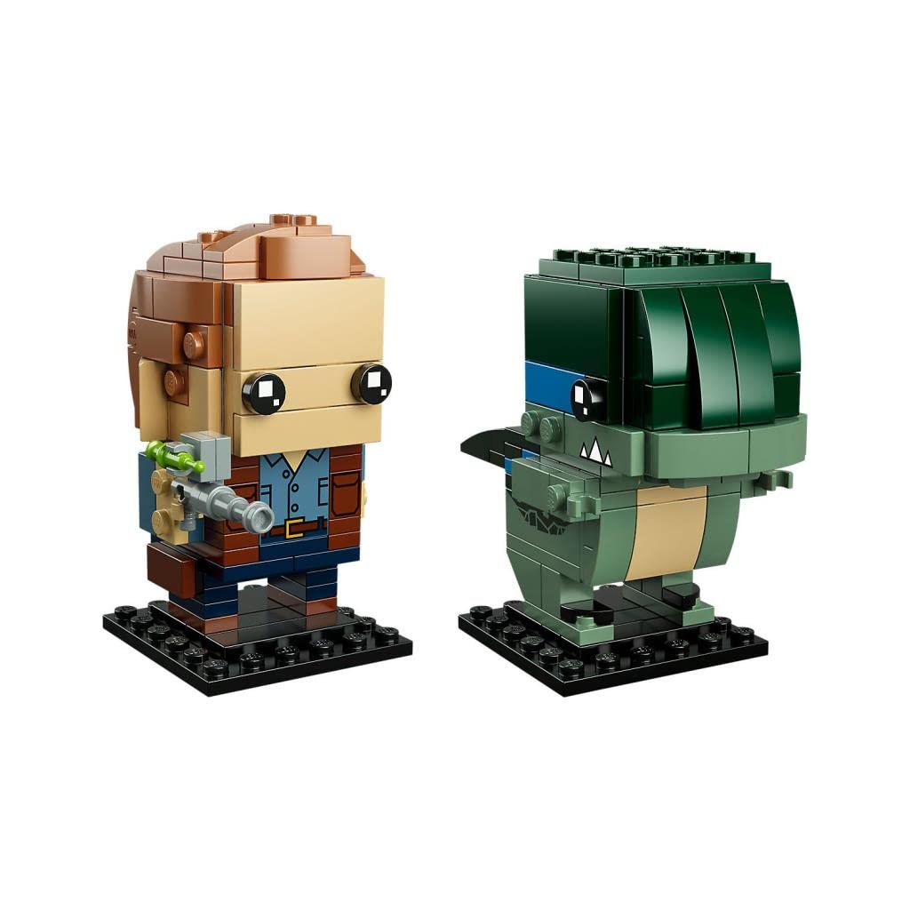 LEGO BrickHeadz Owen & Blue Building Kit (41614) - Fun Collectible Toy for Jurassic World Fans, Great Gift for Kids & Adults, Perfect for Play, Display & DIY Decor