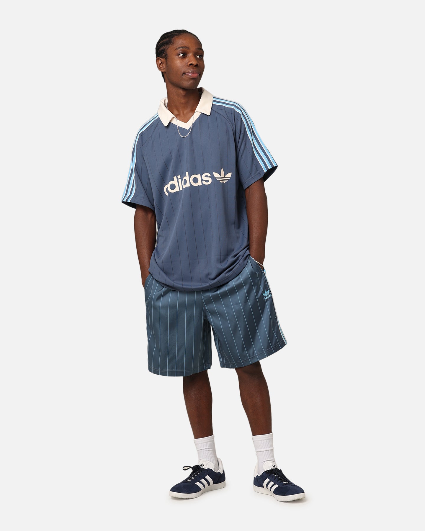 Adidas Pinstripe Sprinter Shorts - Men's Athletic Running Shorts with Side Pockets | Perfect for Gym, Jogging & Casual Wear
