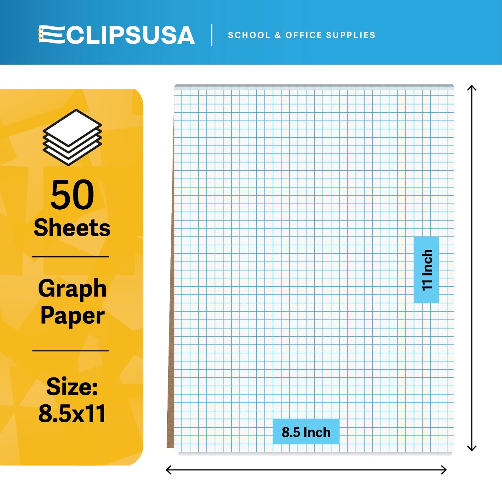 **4x4 Quad Ruled Graph Paper Notebook - 8.5
