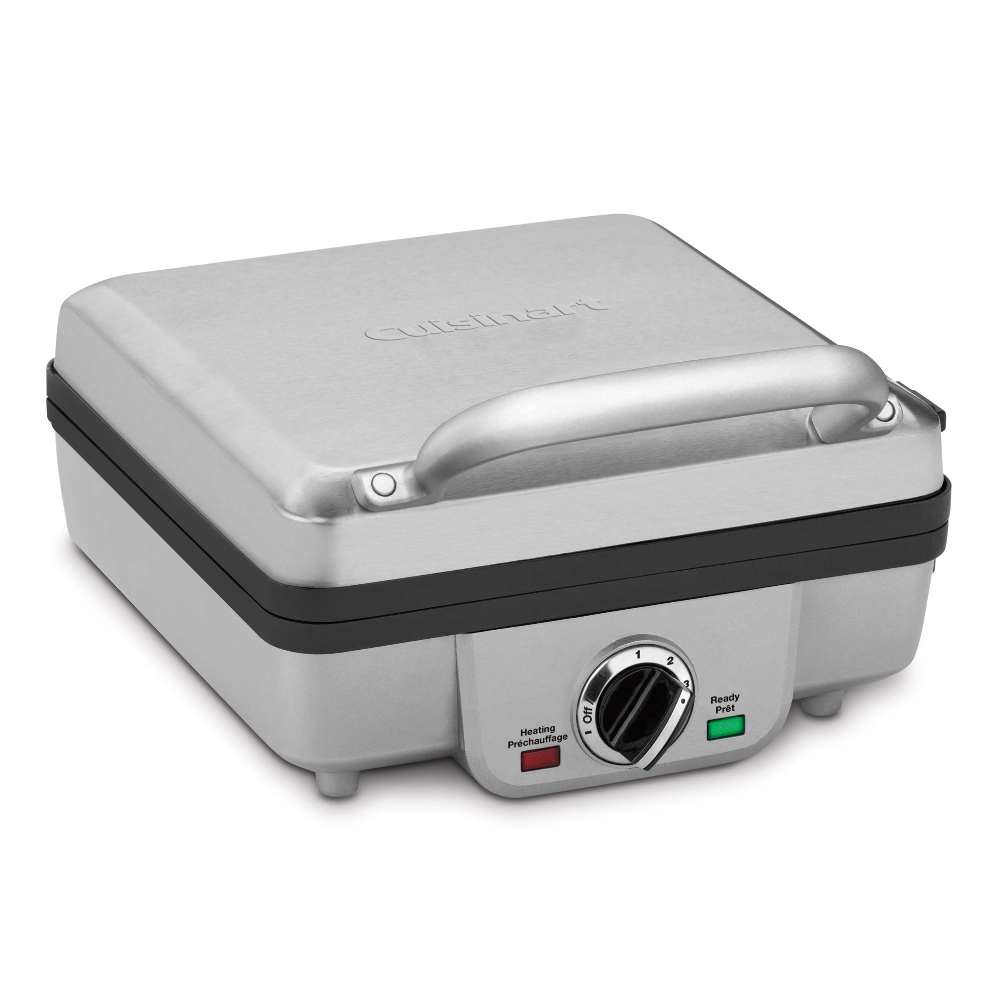 Cuisinart WAF-350C Belgian Waffle Maker with Pancake Plates - Non-Stick Removable Plates, Silver - Perfect for Breakfast, Brunch & Family Gatherings