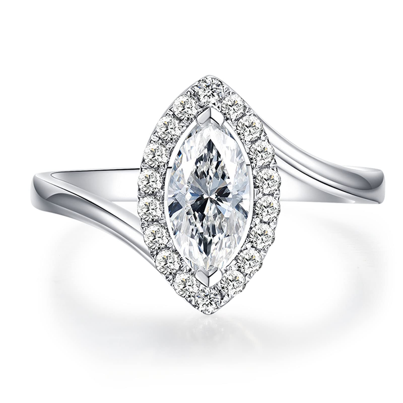 10K/14K/18K Solid Gold Marquise Moissanite Engagement Ring for Women - Personalized Wedding, Anniversary & Birthday Gift - Perfect for Proposals, Vow Renewals & Special Occasions