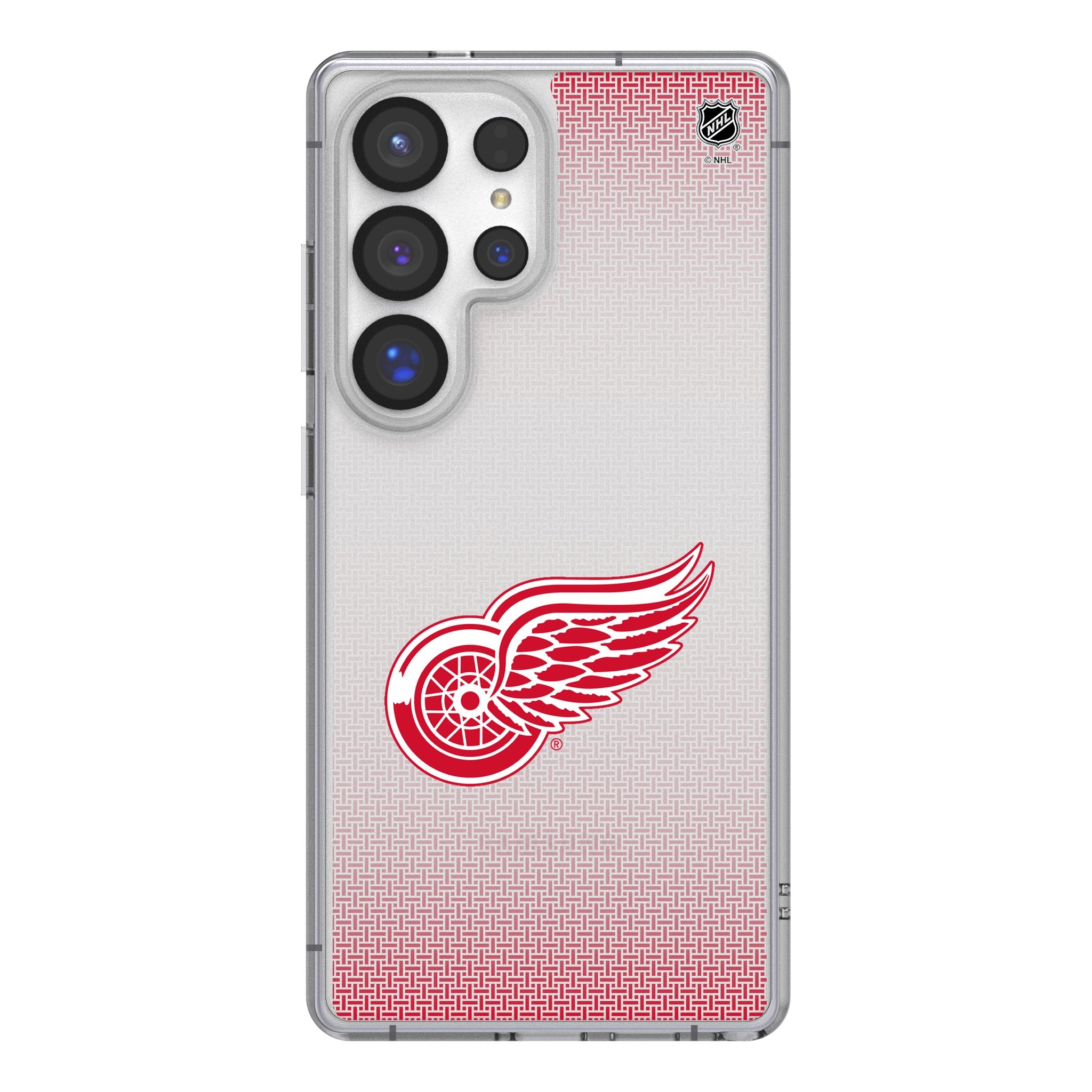 Detroit Red Wings Linen Clear Phone Case for Samsung Galaxy S21 S22 S23 Ultra - Slim Protective Cover for Hockey Fans - Perfect for Game Day & Everyday Use