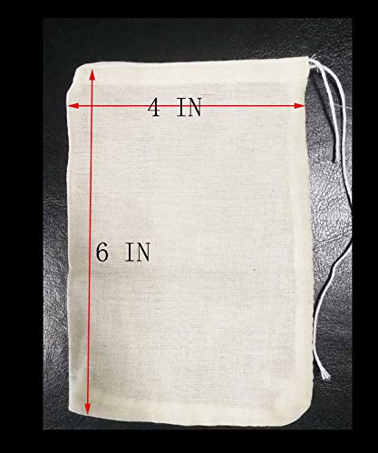 Premium Sohapy Tea Filter Bags - 10 Pack Reusable Cotton Tea Infusers for Loose Leaf Tea, Coffee, Cold Brew & Herbal Tea | Ideal for Home Kitchen, Cooking, Straining & DIY Soup Making