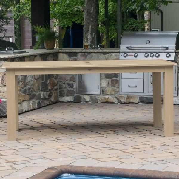 Lehigh 7-Piece Rectangular Counter Height Outdoor Dining Set - Patio, Garden, Backyard Furniture for Dining & Entertaining