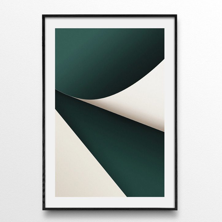 Garmi CPH Poster & Frame - Paper Shadows 03 Art Print (50x70cm) - Modern Wall Decor for Living Room, Bedroom & Office
