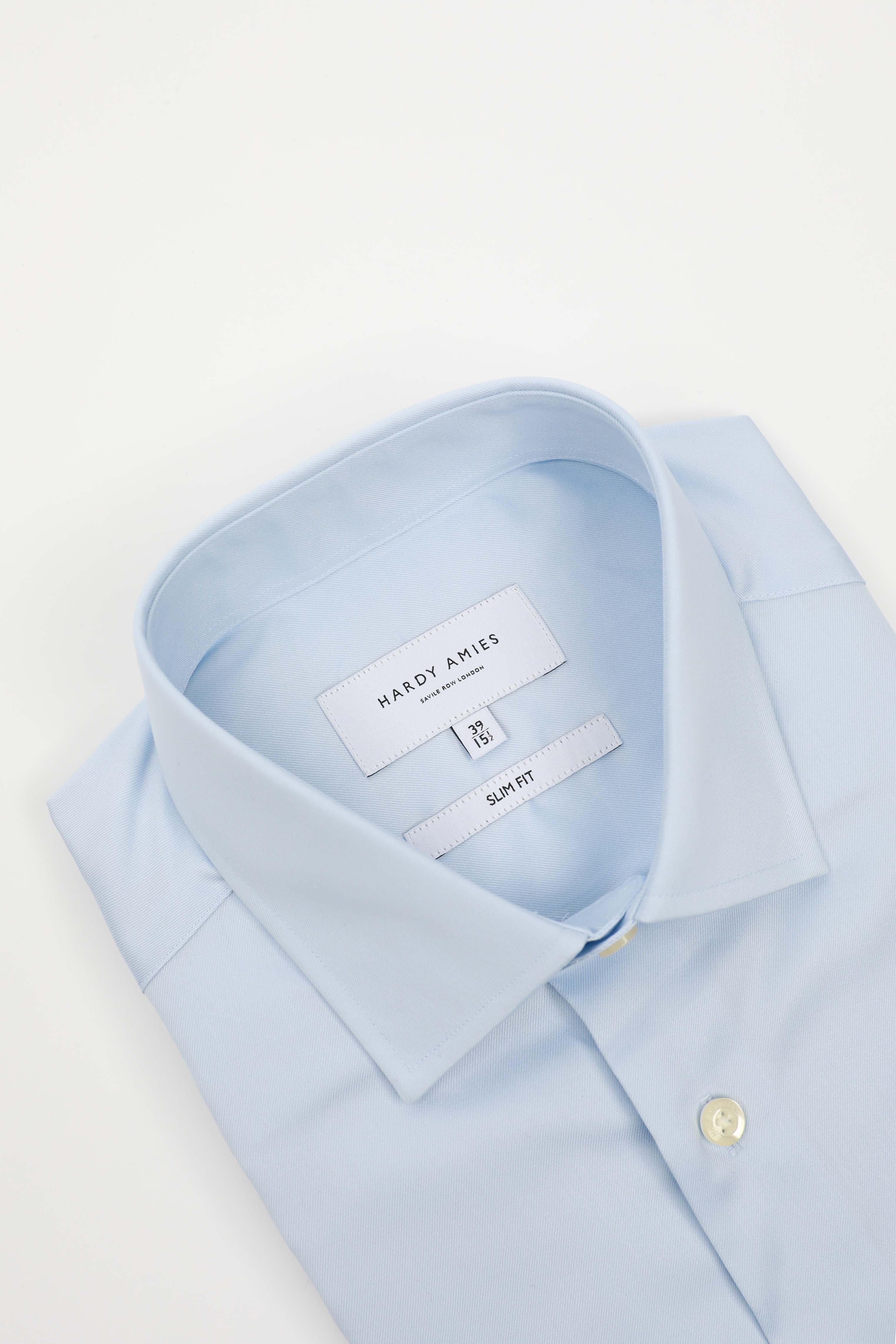Blue Micro Twill Slim Fit Shirt for Men | Comfortable & Stylish Casual Wear for Office, Dating & Outdoor Activities