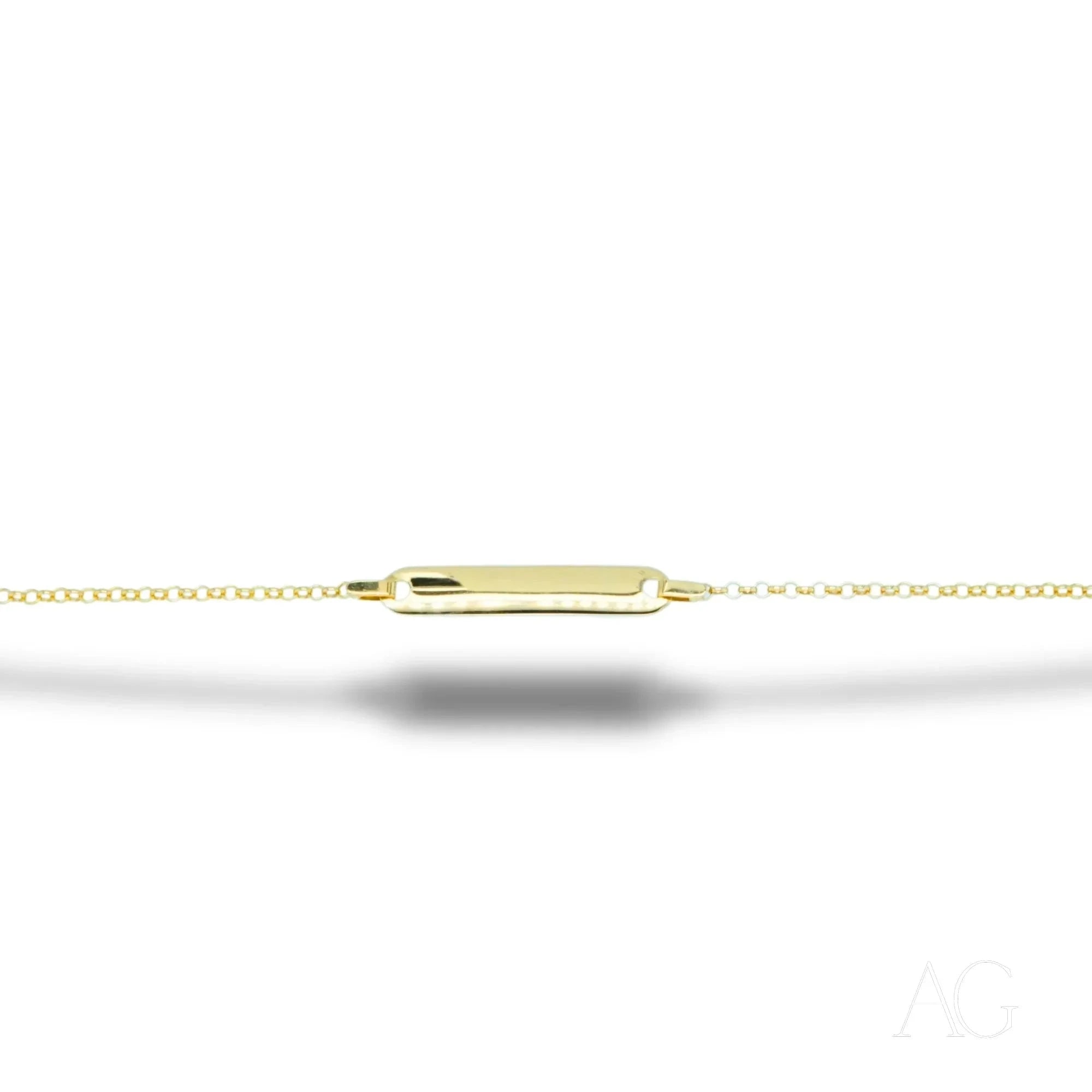 18K Gold Personalized Kids' Bracelet for Tiny Wrists - Custom Name Jewelry Gift for Baby Girls & Toddlers - Perfect for Birthdays, Christenings & Special Occasions