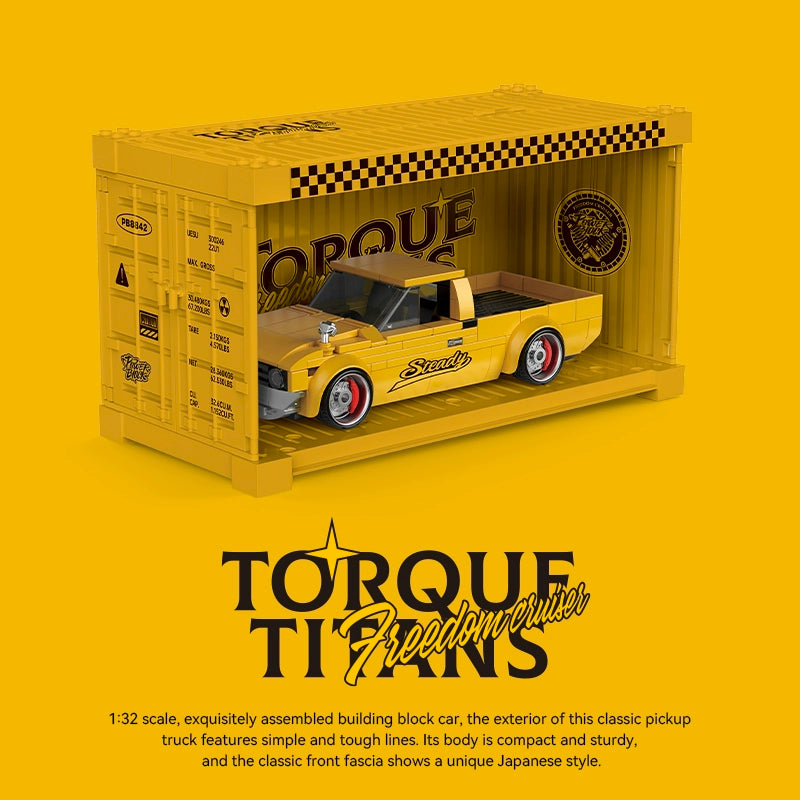 600+ Pcs PB Toroue Titans Freedom 1:32 Scale Die-Cast Pickup Truck Toy Cars - Collectible Model Vehicles for Kids & Adults - Perfect for Play, Display, and Gift Giving